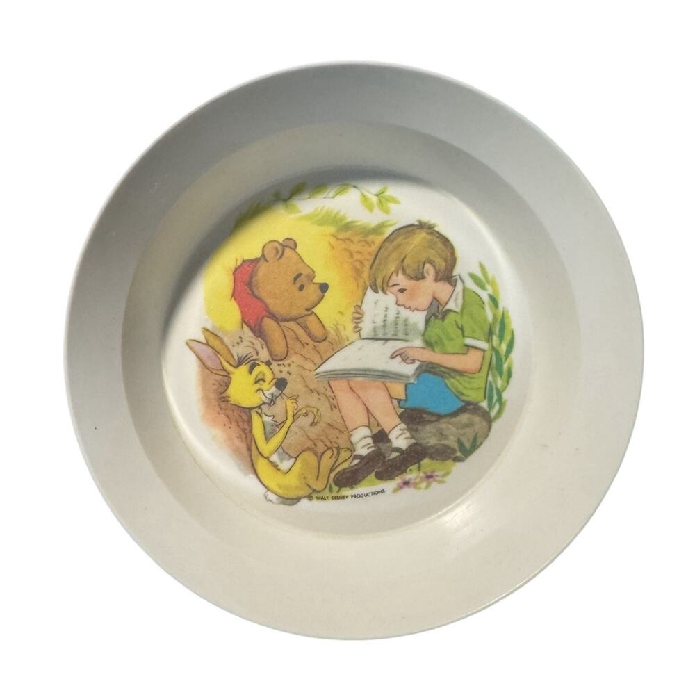 Vintage Walt Disney Winnie the Pooh Melamine Bowl Collectible Disney Productions